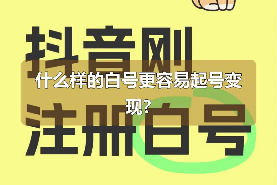 什么样的白号更容易起号变现?